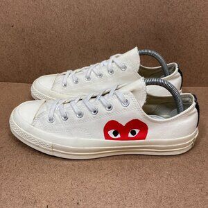 Converse Comme Des Garçons Play X Chuck Taylor 70 Low White Red Size 8 M/10 W
